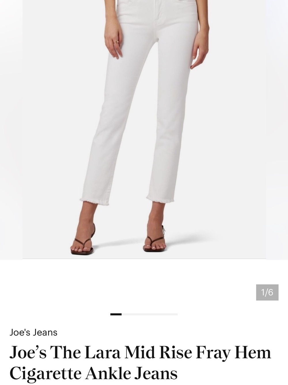 Joe’s white jeans size 34